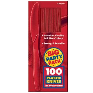 Apple Red Big Party Pack   Knives