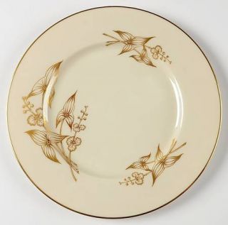 Lenox China Arrowhead Dinner Plate, Fine China Dinnerware   Gold Outlined Flower