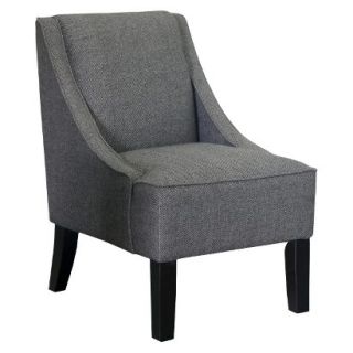 Skyline Upholstered Chair Threshold Swoop Chair   Herringbone Black