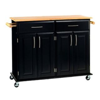 Kitchen Cart: Home Styles Dolly Madison Kitchen Island Cart   Black/Natural