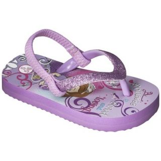 Toddler Girls Sofia The First Flip Flop Sandals   Purple XL