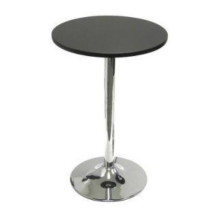 Pub Table: Winsome Spectrum Round Tea Table with Metal Base   Black