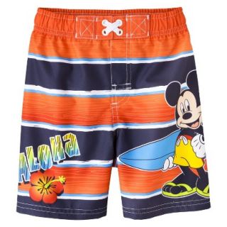Disney Mickey Mouse Infant Toddler Boys Swim Trunk   Red 5T