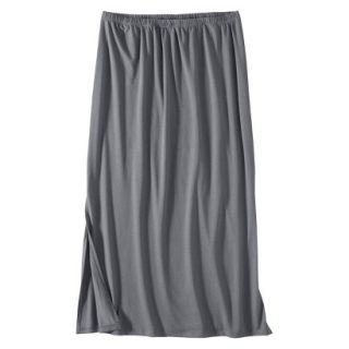 Mossimo Womens Plus Size Double Slit Maxi Skirt   Gray 2
