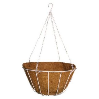 16 Chateau Hanging Basket  Natural  White Chain