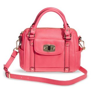 Merona Mini Satchel Handbag with Removable Crossbody Strap   Neon Pink