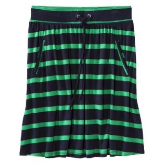 Merona Womens Front Pocket Knit Skirt   Navy/Green   L