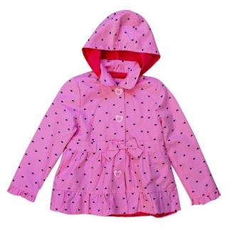 Pink Platinum Toddler Girls Heart Trench Coat   Pink 2T