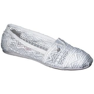 Womens Mad Love Lydia Crocheted Loafers   White 11