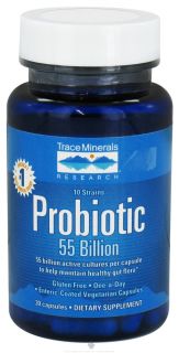 Trace Minerals Research   Probiotic 55 Billion   30 Capsules