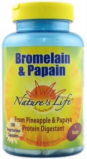 Natures Life   Bromelain & Papain   100 Vegetarian Capsules