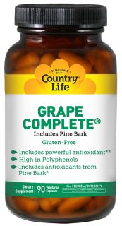 Country Life   Grape Complete with Pine Bark   90 Capsules