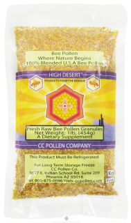 CC Pollen   High Desert Bee Pollen Granules Bag   1 lb.