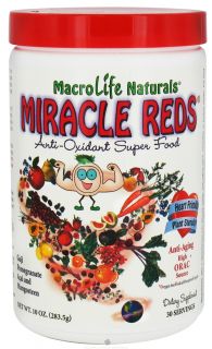 MacroLife Naturals   Miracle Reds Antioxidant Super Food   10 oz. formerly Miracle Greens