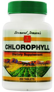 Bernard Jensen   Chlorophyll 16 mg.   200 Tablets
