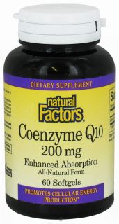 Natural Factors   Co Enzyme Q10 200 mg.   60 Softgels