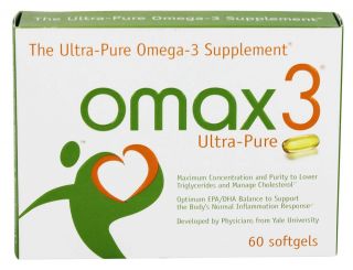 Omax3   Ultra Pure Omega 3 Supplement   60 Softgels