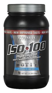 Dymatize Nutrition   ISO 100 100% Hydrolyzed Whey Protein Isolate Gourmet Vanilla   1.6 lbs.