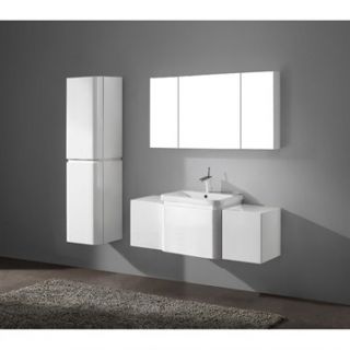 Madeli Euro 48 Bathroom Vanity with Integrated Basin   Glossy White