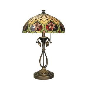 Dale Tiffany 26.75 in. Leilani Antique Brass Table Lamp TT60024