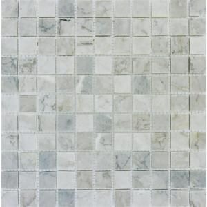 MS International Rosa Grigio 12 in. x 12 in. x 10 mm Polished Marble Mesh Mounted Mosaic Tile THDW1 SH RSG1X1