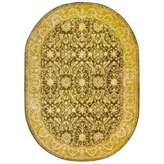 Safavieh Silk Road Brown and Ivory 4 ft. 6 in. x 6 ft. 6 in. Oval Area Rug SKR213F 5OV