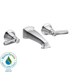 MOEN Rothbury Two Handle Wall Mount Bathroom Faucet in Chrome TS6204