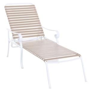 Hampton Bay Summerville Patio Chaise Lounge in Taupe DISCONTINUED FLS67040K Taupe