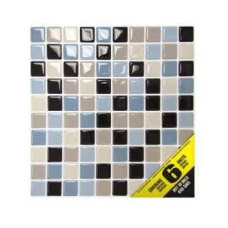 Smart Tiles 9 27/32 in. x 9 27/32 in. Maya Mosaic Adhesive Decorative Wall Tile (6 Pack) SM1004 6
