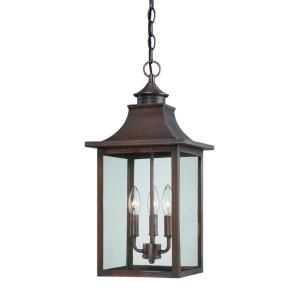 Acclaim Lighting St. Charles Collection Hanging Outdoor 3 Light Copper Pantina Light Fixture 8316CP