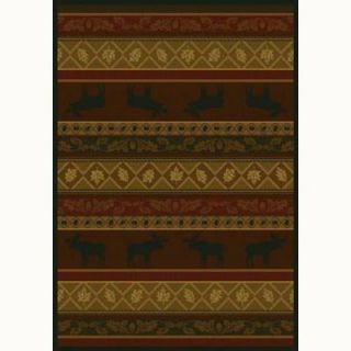 United Weavers Moose 7 ft. 10 in. x 10 ft. 6 in. Contemporary Lodge Area Rug 133 10743 811