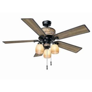 Hampton Bay Ellijay 52 in. Indoor/Outdoor Natural Iron Ceiling Fan YG205 NI