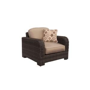 Brown Jordan Northshore Patio Lounge Chair in Sparrow with Empire Stonehenge Throw Pillow M6061 L 4