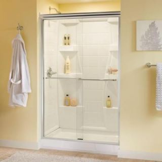 Delta Simplicity 47 3/8 in. x 70 in. Sliding Bypass Shower Door in Polished Chrome with Frameless Clear Glass 158800