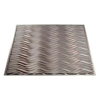 Fasade 4 ft. x 8 ft. Current Horizontal Brushed Nickel Wall Panel S73 29
