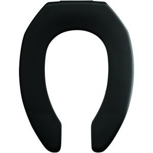 Church STA TITE Elongated Open Front Toilet Seat in Black 295CT 047