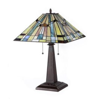 Chloe Lighting Kinsey 23 in. Tiffany Style Mission Bronze Table Lamp CH33293MS16 TL2