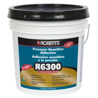 Roberts 4 gal. Pressure Sensitive Adhesive for Carpet Tile and Luxury Vinyl Tiles R6300 4