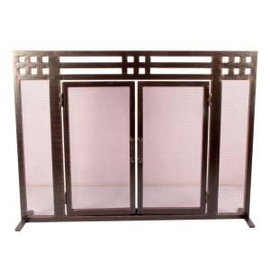 Layton Oil Rubbed Bronze Single Panel Fireplace Screen DS 21005
