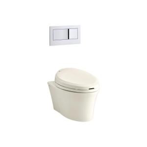 KOHLER Veil 2 Piece Dual Flush Elongated Toilet in Biscuit 6304 96