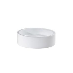 Xylem Above Counter Round Vitreous China Vessel Sink in White CVE190RD