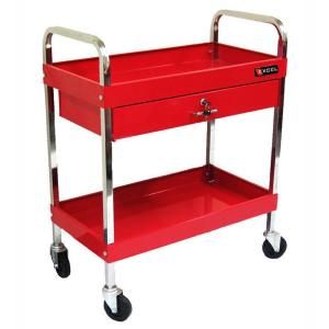 Excel 30 in. 1 Drawer Steel Tool Cart in Red TC303D Red