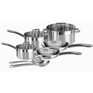 T Fal Elegance 10 Piece Stainless Steel Cookware Set C811SA64