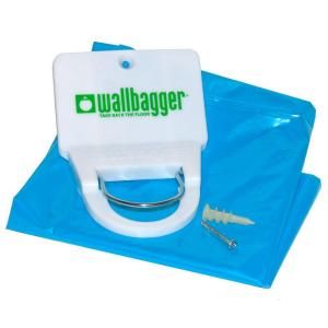 Wallbagger 4 in. x 5 in. Wall Mounted White Plastic Unlimited Size Bag Holder (2 Pack) WB 105