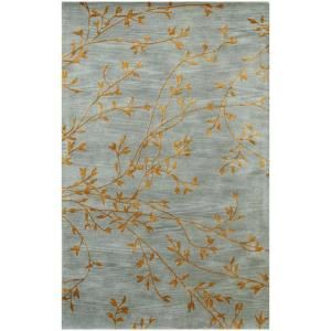 BASHIAN Greenwich Collection Spring Bursts Light Blue 2 ft. 6 in. x 8 ft. Area Rug R129 LBL 2.6X8 HG240