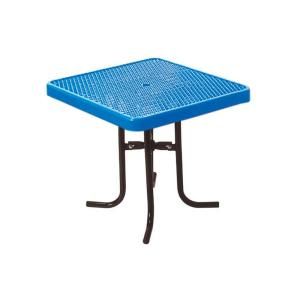 Ultra Play 36 in. Diamond Blue Commercial Park Square Low Food Court Portable Table PBK361L VB