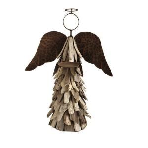 Home Decorators Collection 24 in. H Medium Natural Driftwood Angel Candle Holder 1835020910