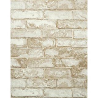 York Wallcoverings 57 sq. ft. Rustic Brick Wallpaper RN1030
