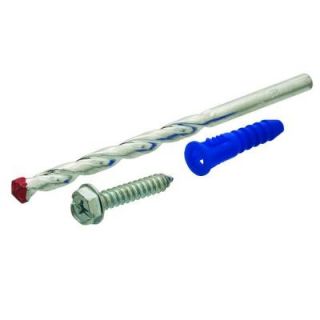 Everbilt #10 12 x 1 1/4 in. Blue Ribbed Plastic Anchor Kit with Screws (201 Pieces) 10428