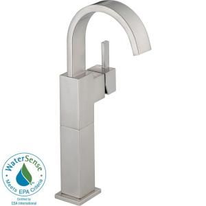 Delta Vero Single Hole 1 Handle High Arc Bathroom Faucet in Stainless 753LF SS